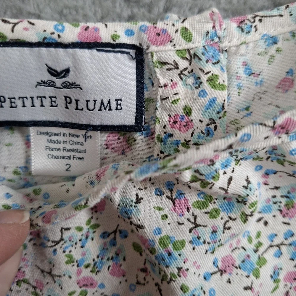 Petite Plume Girl's Size 2  Twill Amelie Nightgown OR dress‎ ~ in Ditzy Floral